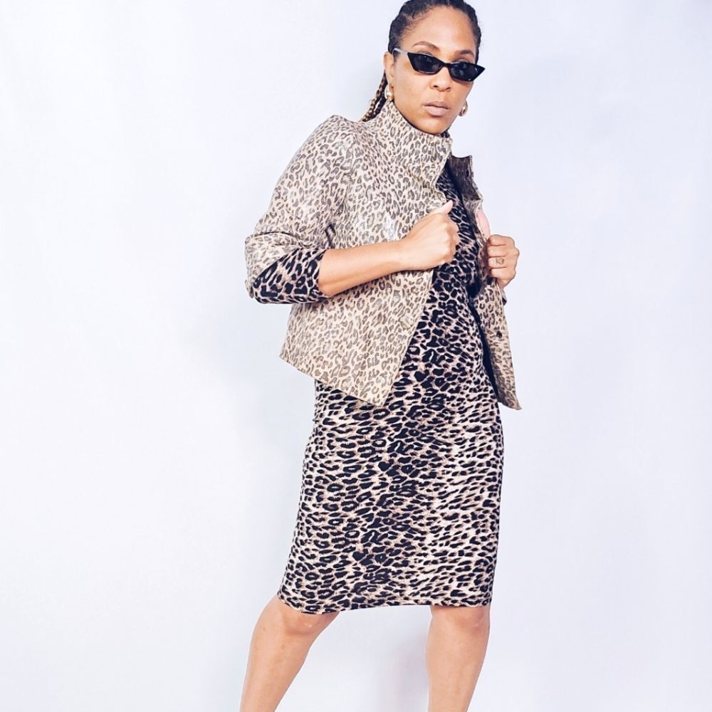 Leopard Leather Jacket - Picture 2 of 8